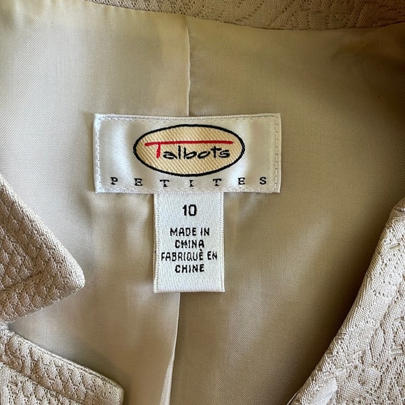 Talbots Petites brocade pattern jacket/blazer- size 10p - Picture 5 of 7